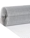 Nueve Deer Hardware Cloth 1/2 inch 24 inch x 50 Foot 19 Gauge, Hot-Dip Galvanized After Welding, Chicken Wire Mesh Roll Welded Wire Fencing Garden Fencing Gopher Guard