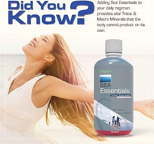 Miniatura 4 de Wellgenix Sea Essentials Vital Nutrients - Multivtamina líquida de calcio coral - Suplemento diario para adultos y niños - Bebida mineral