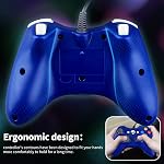 OSTENT Wired USB Controller Gamepad Joystick for Microsoft Xbox 360 Console Windows PC Laptop Computer Video Game Color Blue
