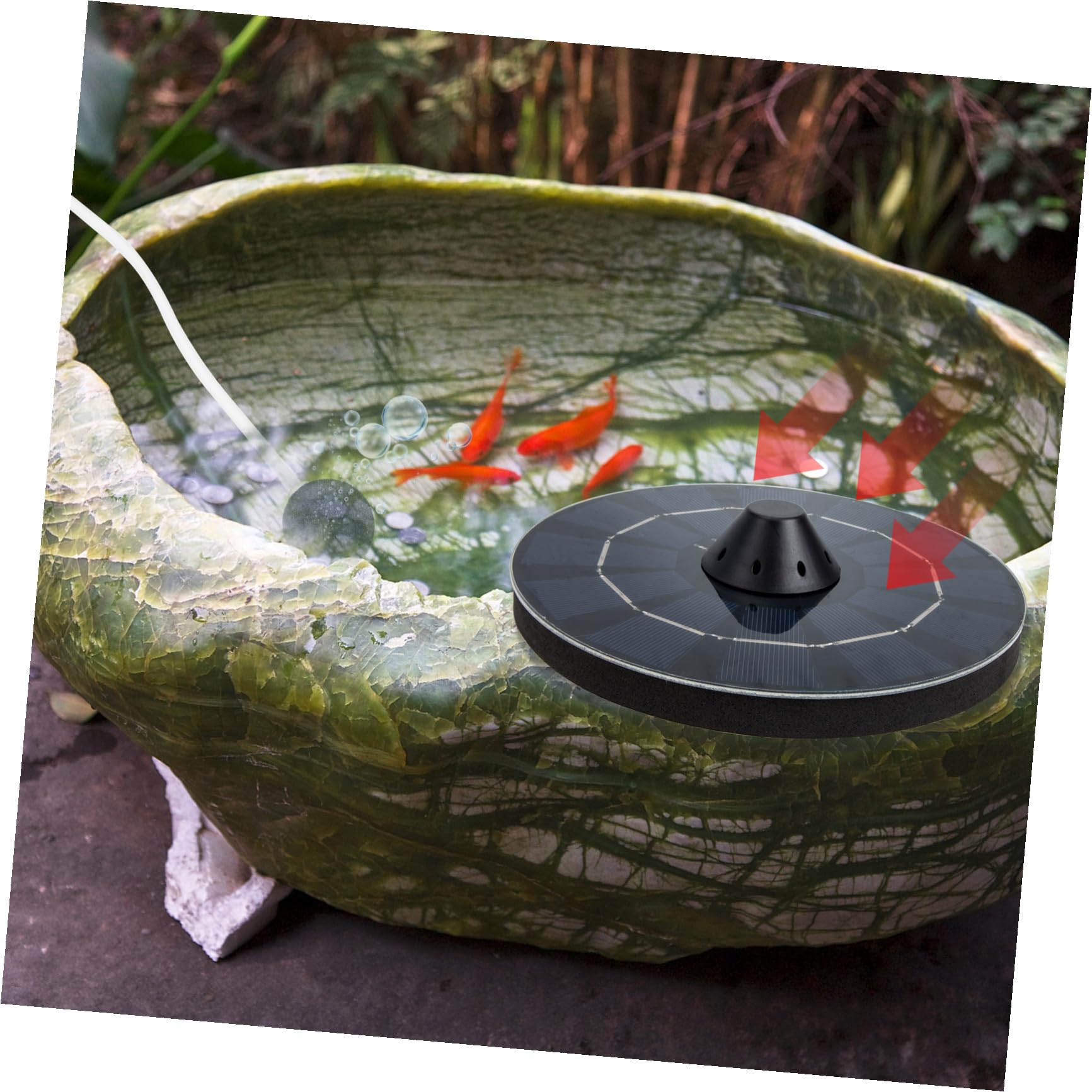 YARNOW Pompe à Oxygène Solaire Flottante Aérateur Oxygène Pour Piscine Et Aquarium Pompe à Air Solaire Pour Plantes Hydroponiques