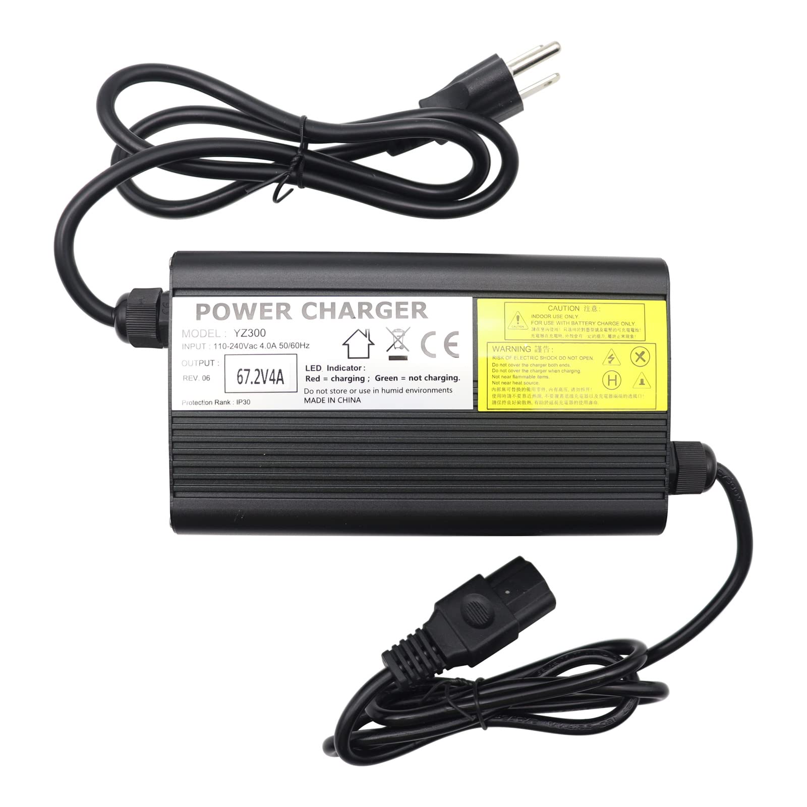 Amazon.com: 67.2V 4A / 60V 4A Lithium Battery Charger AC Adapter