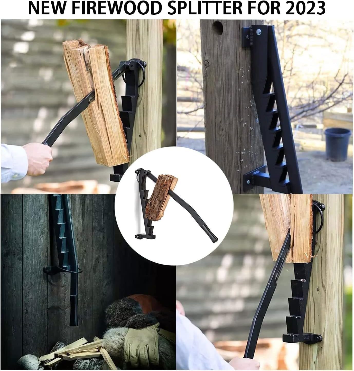 Hand Wood Splitter, Firewood Splitter Wall Mounted, Firewood Tinder For Tinder Quick And Safe Wood Splitter, Firecracker