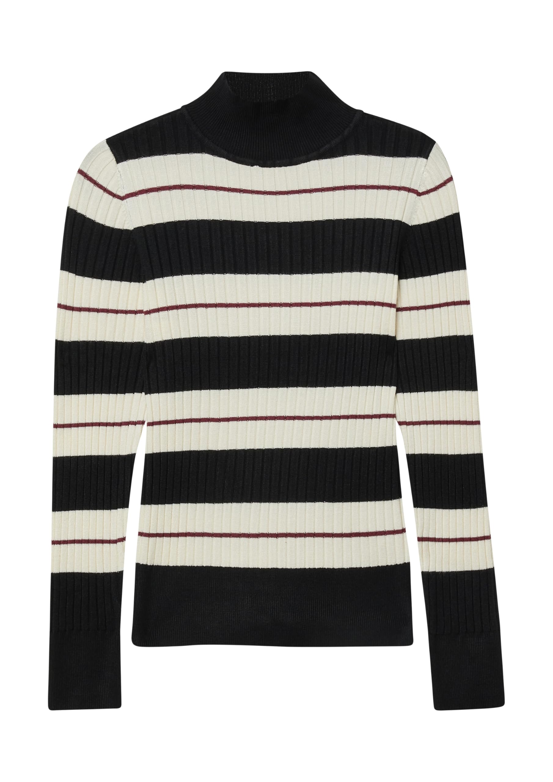 s.Oliver Ripppullover im Slim Fit mit Stehkragen