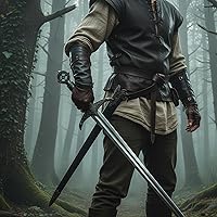 Vista 4 de SZCO Espada medieval Earl of Huntington de 33 pulgadas, réplica de espada histórica de caballero con hoja de espejo de espada de acero inoxidable