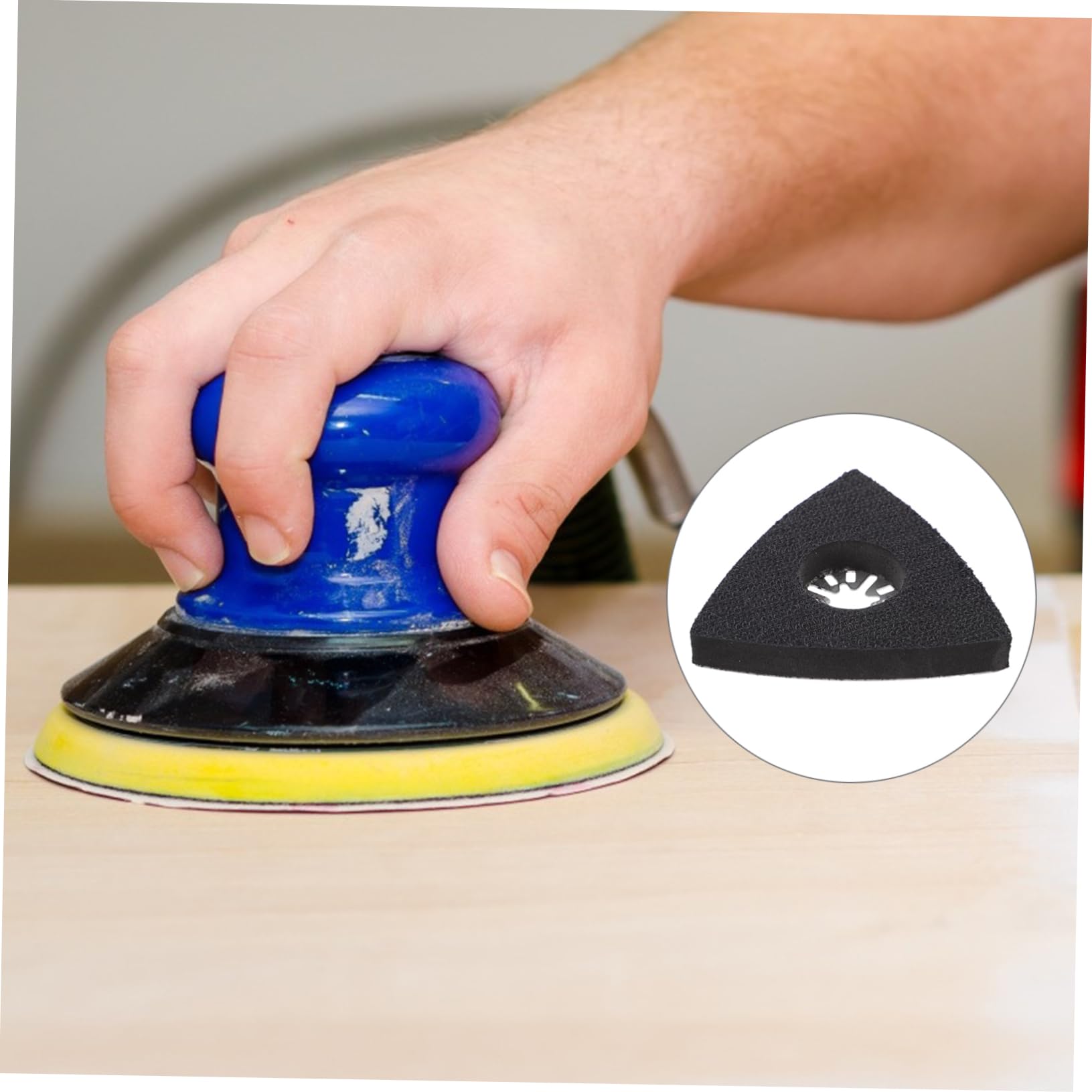 KICHOUSE Disco Abrasivo Triangolare Accessorio Per Levigatrice Elettrica Dischi Abrasivi Per Levigatrice Dischi Neri Adatto Per Aree Ristrette e Angoli Stretti