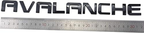Vista 5 de Aimoll - 1 placa de identificación de avalancha de repuesto para GM Chevrolet (negro)