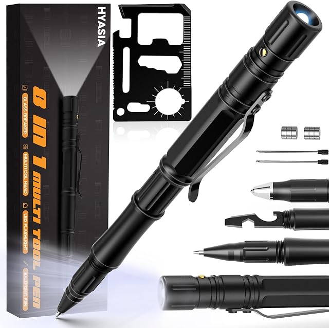 Gifts for Men Multi Tool Pen - Valentines Gifts for Him Gadgets for Men Gifts 8 in 1 Hand Tools, Stocking Fillers for Men/ Women Secret Santa Gifts for Men Gifts for Men Who Have Everything Birthday