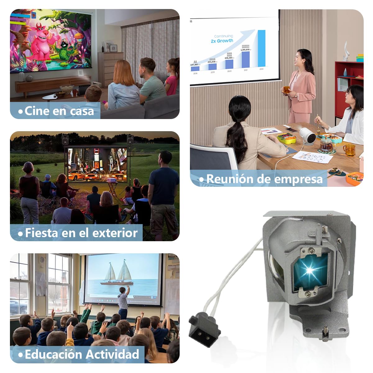 Lampada Per Proiettore Di Ricambio BL-FP240G Per Optoma HD143X, HD243X, UHD60, UHD30, UHD50 E Altri Modelli