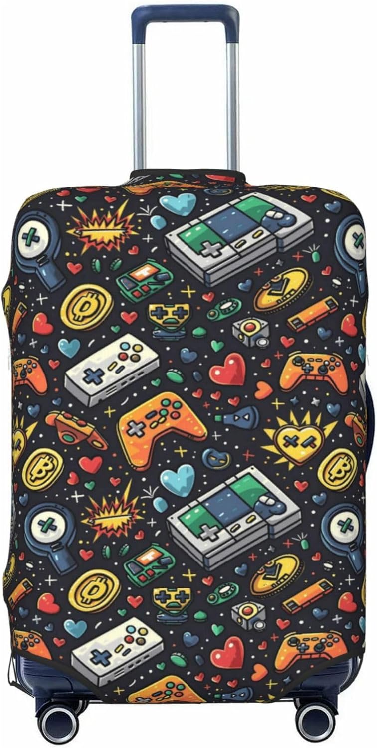Travel Luggage Cover-Pixel Gaming