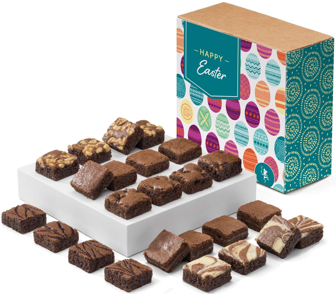 Fairytale Brownies Easter Magic Morsel 24 Individually Wrapped Gourmet Chocolate Food Gift Basket - 1.5 Inch x 1.5 Inch Bite-Size Brownies - 24 Pieces - Item CE424