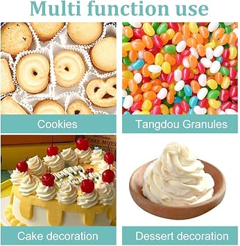25pcs Press Set with 20 Cookie Discs and 4 Nozzles, Aluminum Alloy Biscuit Maker Tool for Home DIY and Decoration (Silver/Yellow)