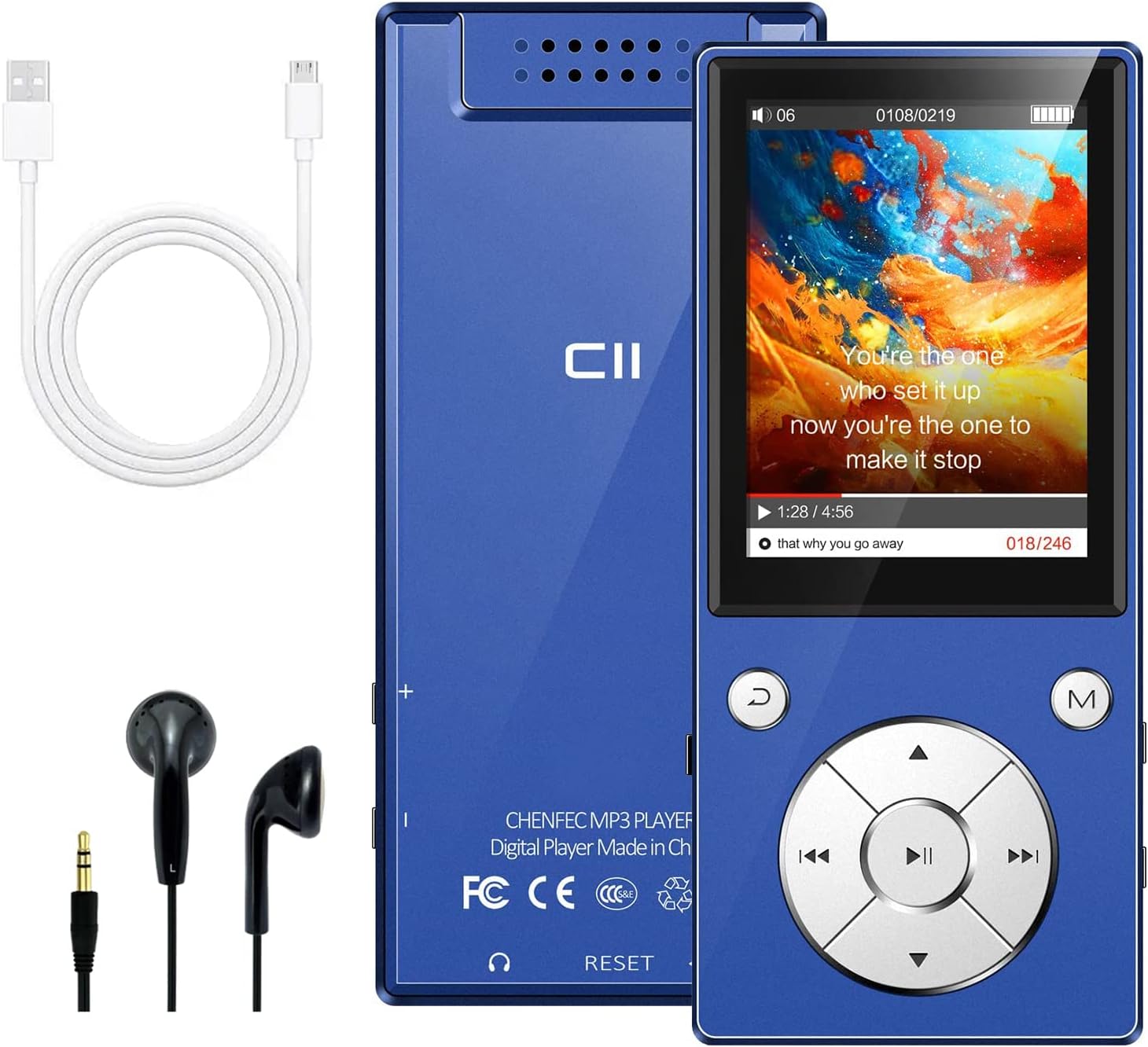 32GB MP3 Player Bluetooth 5.0 mit 2,4 Zoll Farbbildschirm integrierter