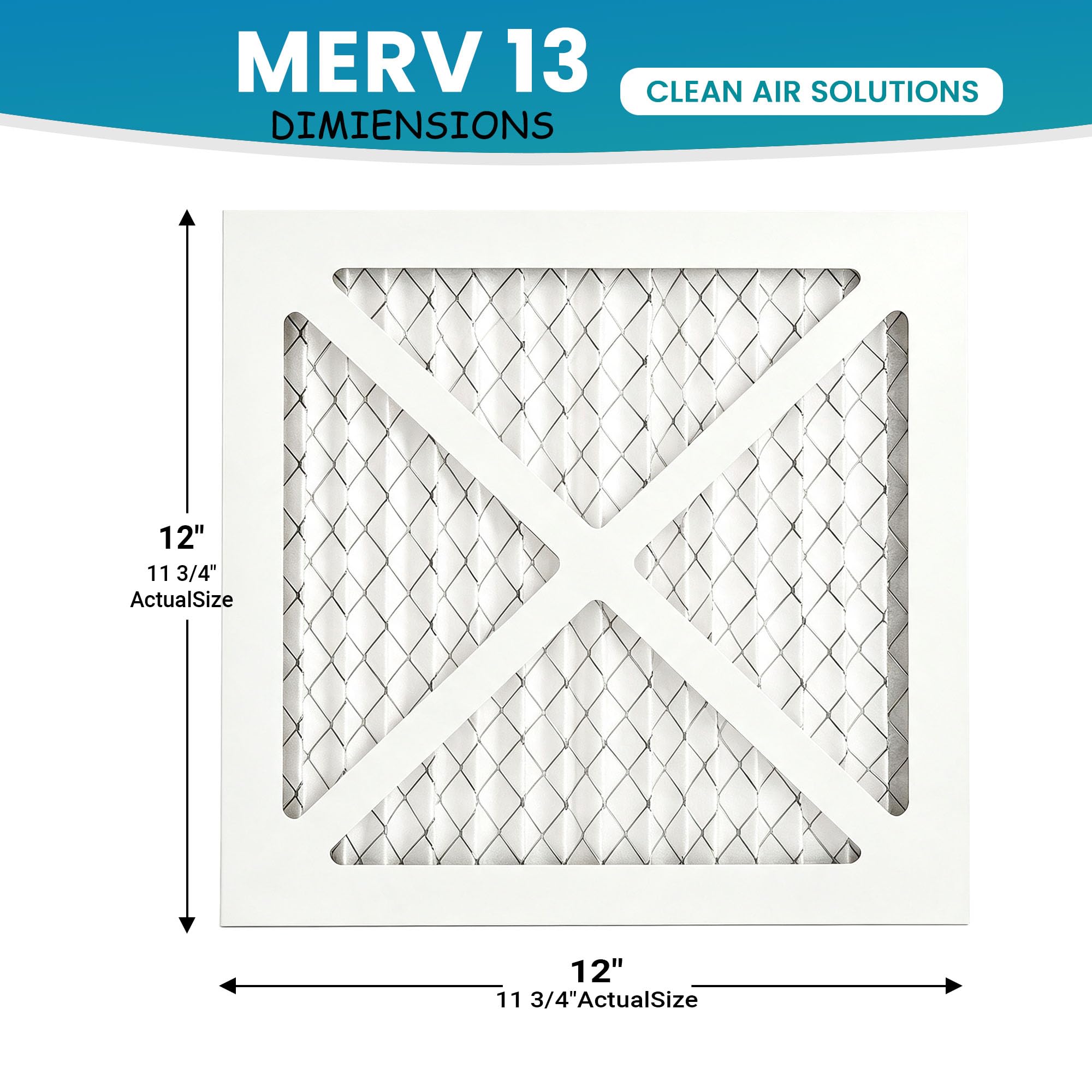 Luftfilter für Ofen, MPR 1900 & FPR 10, MERV 13 Plissee-Luftfilter (tatsächliche Größe: 29,8 x 29,8 x 1,9 cm), 6 Stück