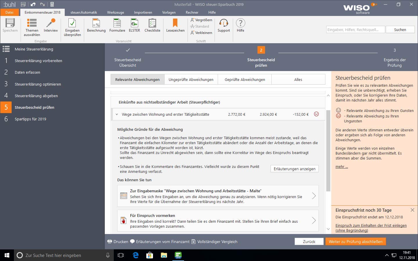 WISO steuer:Sparbuch 2019 (für Steuerjahr 2018 / Aktivierungscode per Email)