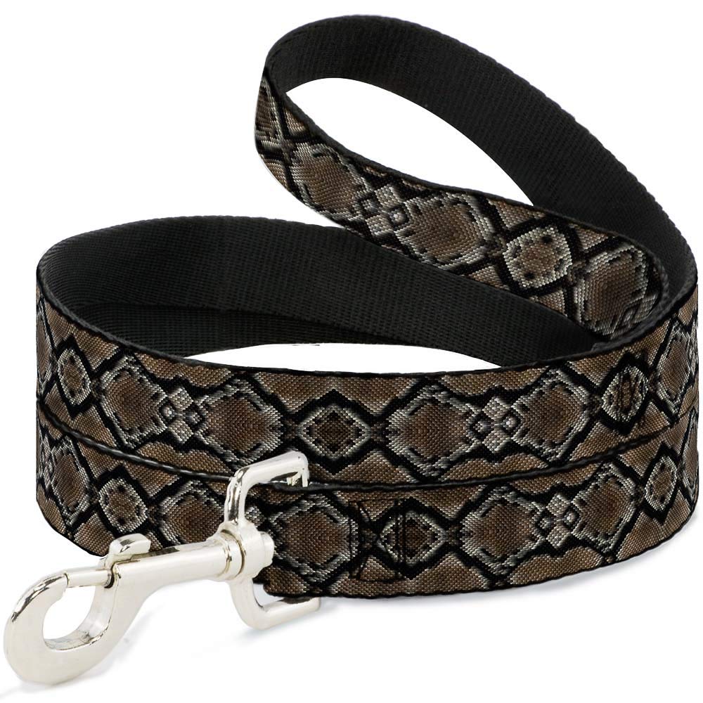 Laisse pour chien Peau de Serpent Buckle Down 2,5 cm de large pour promenades quotidiennes