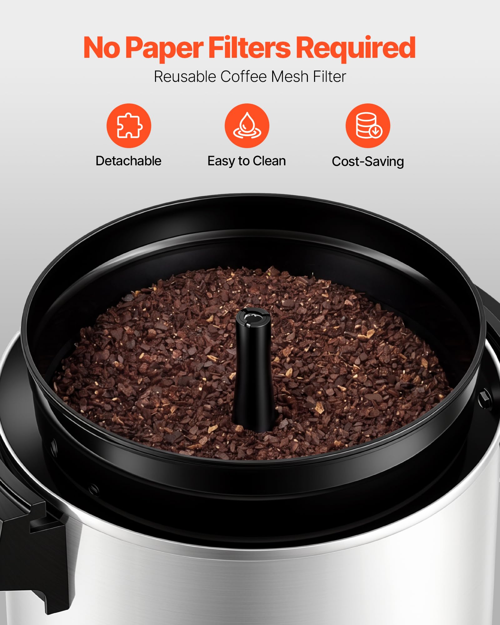 VEVOR Distributore Bevande Calde Caffè Elettrico 1190 W 250 x 270 x 420 mm, Rubinetto Antigoccia, Caffettiera per Vin Brulè Tè Caffè, Controllo Automatico di Temperatura, Catering, Hotel, Ristorante