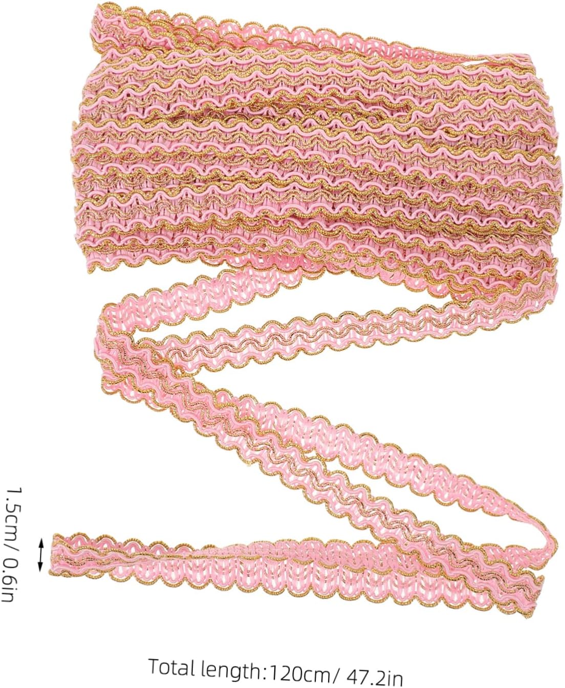 Angoily Lace Trim Ribbon Braided Pattern Trim for DIY Clothing and Skirt Making