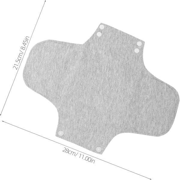 SHOWERORO Compresas Posparto Lavables 2 Unidades 22x28 Cm Absorbentes de Algodón Ultrafinas Gris para Incontinencia Femenina y Cuidado Postnatal, Protección Reutilizable para Uso - 2