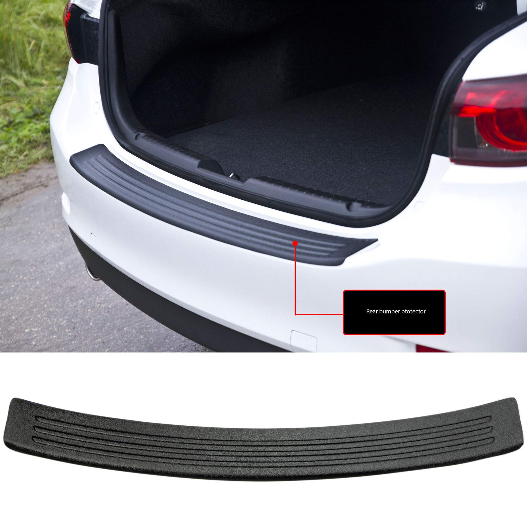 Amazon.com: Tema4x4 Rear bumper protector scuff pad for Mazda 6
