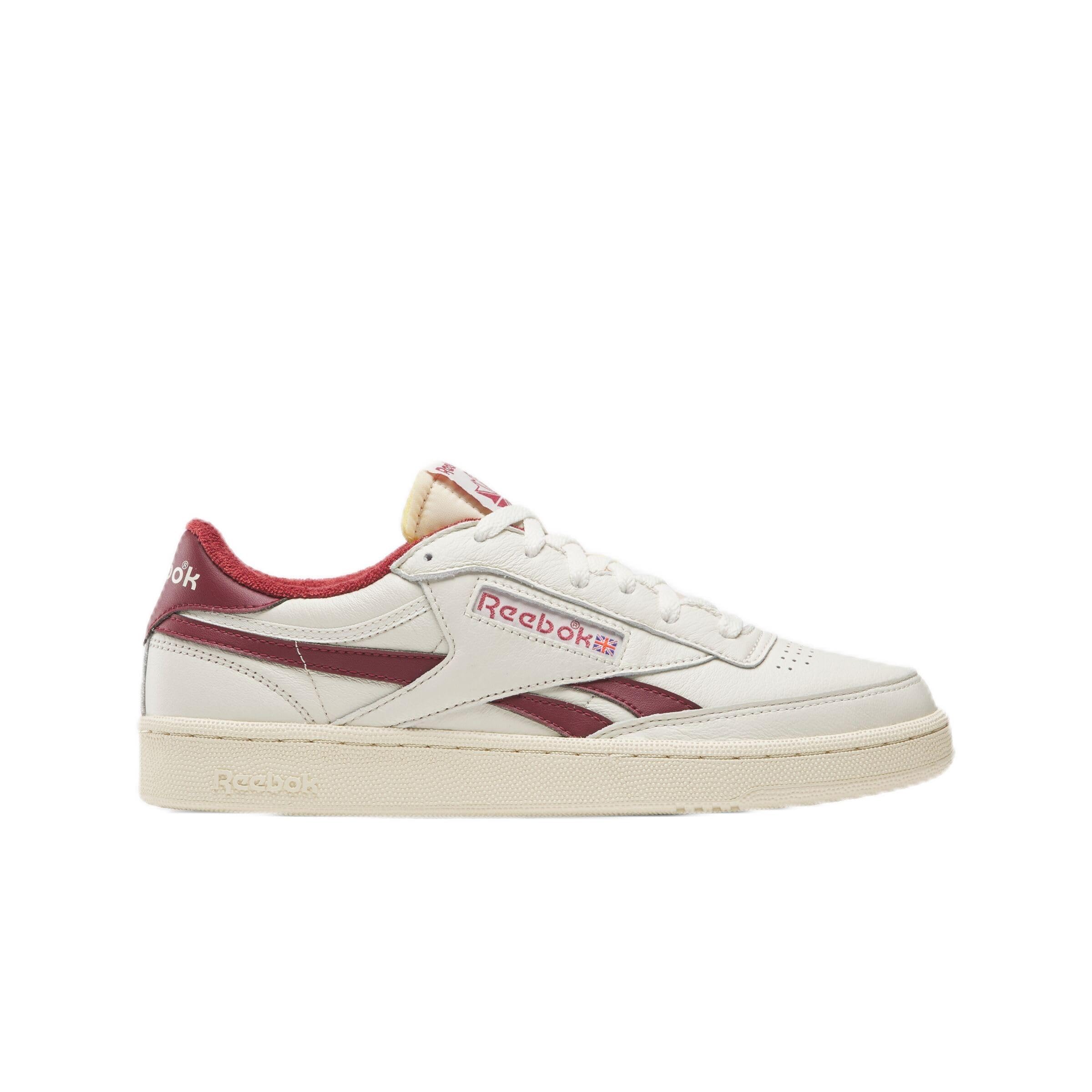 Reebok Unisex Club C Revenge Vintage Trainers, Vintage Chalk/Paper White/Classic Burgundy, 40 EU