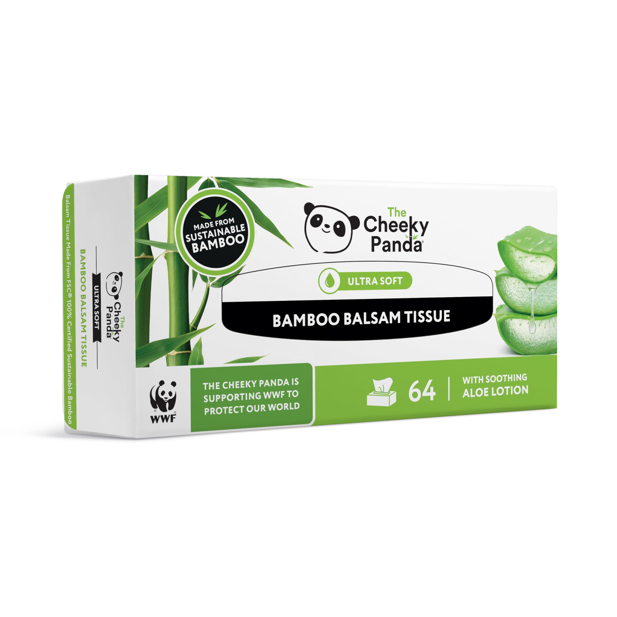 The Cheeky PandaBamboo Balsam Tissues Box | 64 Facial Tissues | Soothing Aloe VeraThe Forest Stewardship Council