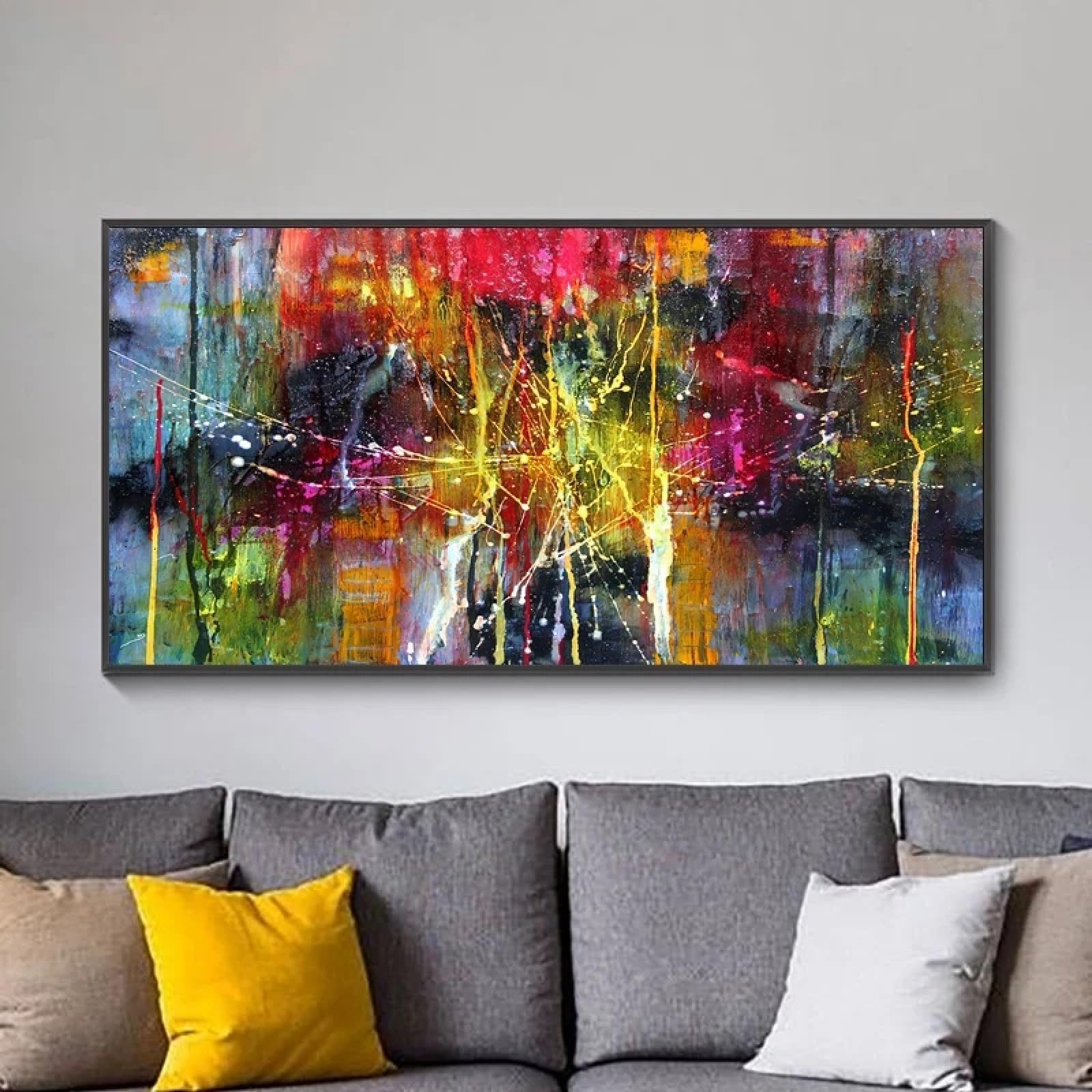 Cuadro para sala de estar colorido de 30x60 cm que renueva las paredes de tu hogar con lienzo
