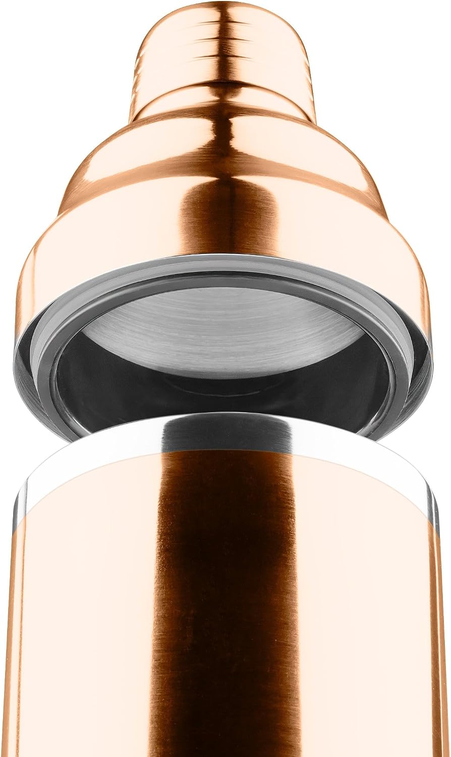 Final Touch Double Wall Copper Plated Stainless Steel Cocktail Shaker (FTA1850-17)
