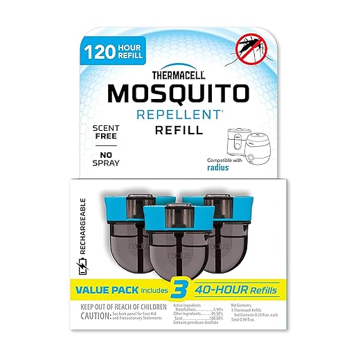 Thermacell Mosquito Rechargeable Repeller Refills; Compatible with Thermacell E-Series & Radius Only; 20 Foot Mosquito Protection Zone; Bug Spray Alternative; Scent Free; No Candle or Flame
