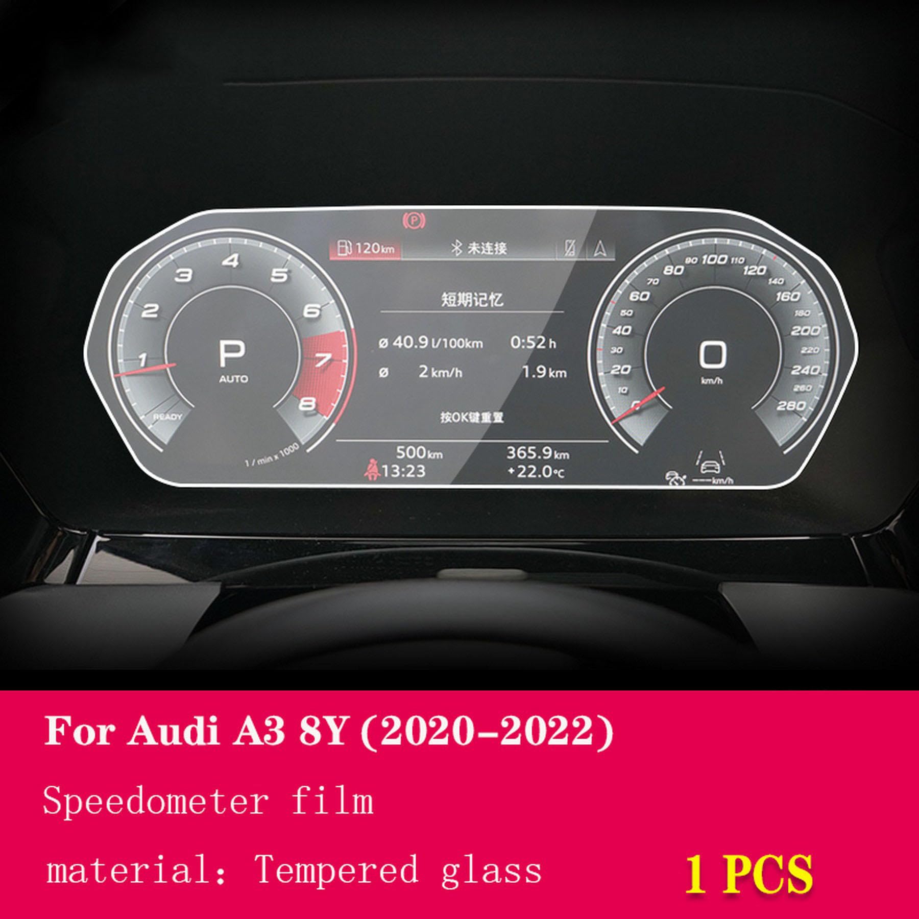 ChrOx Panel deski rozdzielczej samochodu Folia Cover Szczegóły wnętrza Naklejki Ekran Anti-scratch protector TPU Film refit, dla Audi A3 8Y 2020-2024