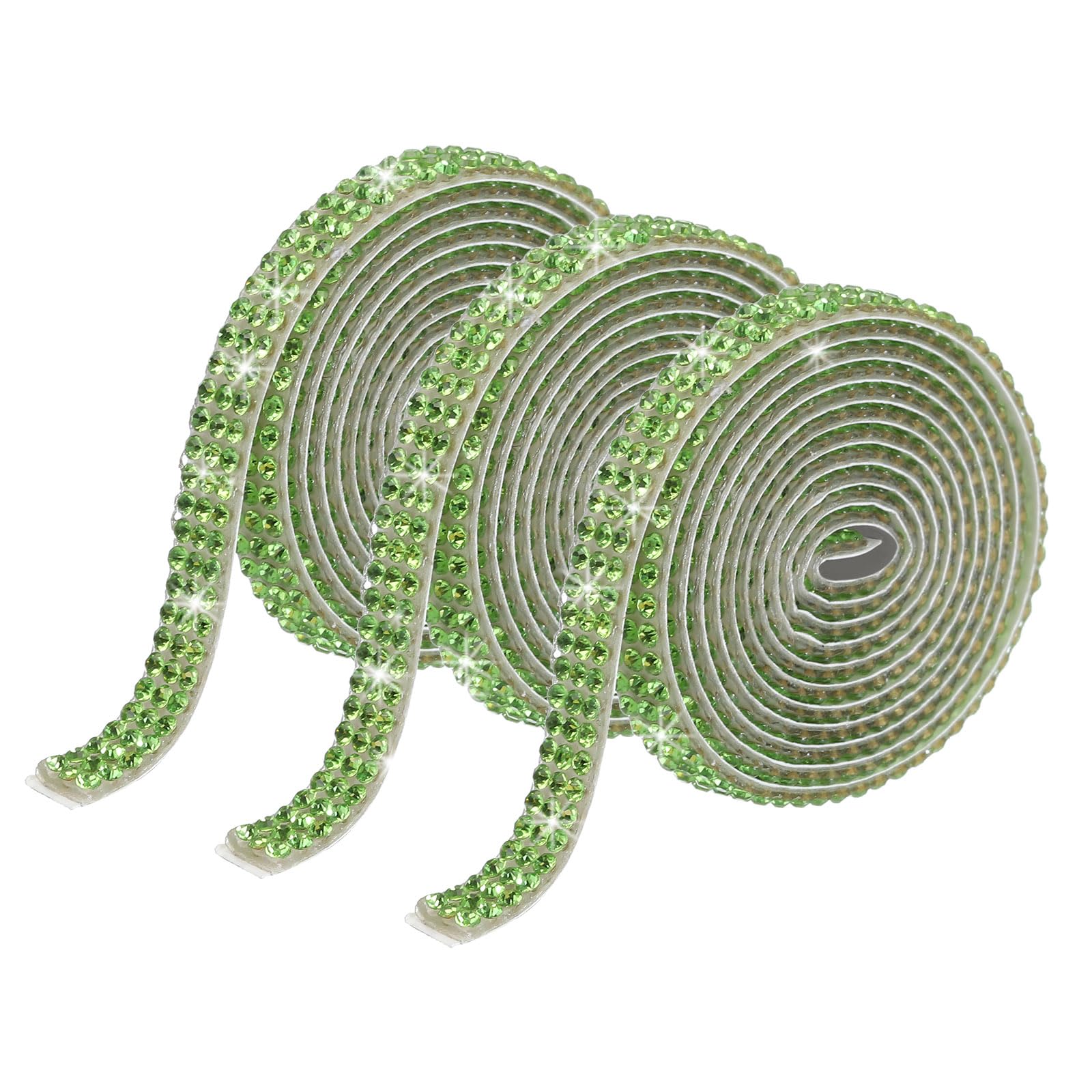 QUARKZMAN Strassband Selbstklebend 3 Yard - Kristall Streifen Für DIY & Dekoration