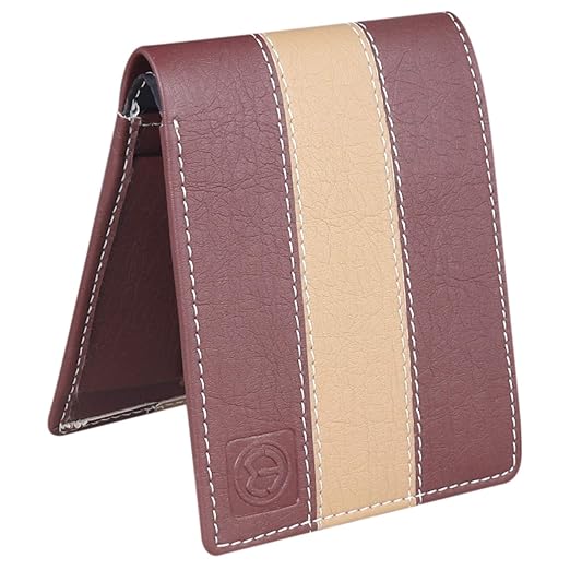 TnW Men's Stylish Leatherite Wallet (Brown)