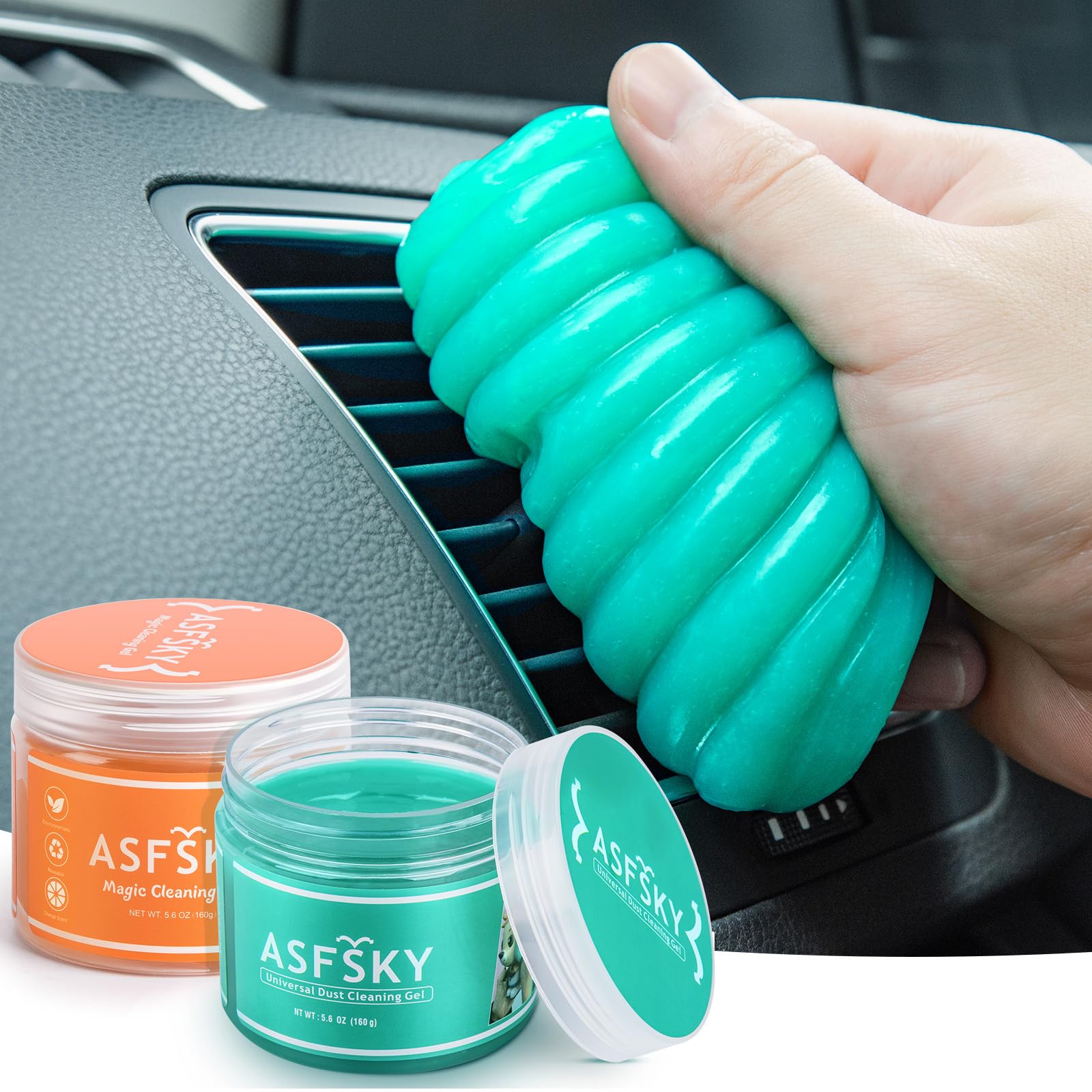 ASFSKY Car Cleaning Gel Universal Dust Keyboard Cleaner Car Auto Detailing Tools Car Vent Cleaning Putty Car Interior Cleaner Dashboard Dust Remover Putty for Home,Office