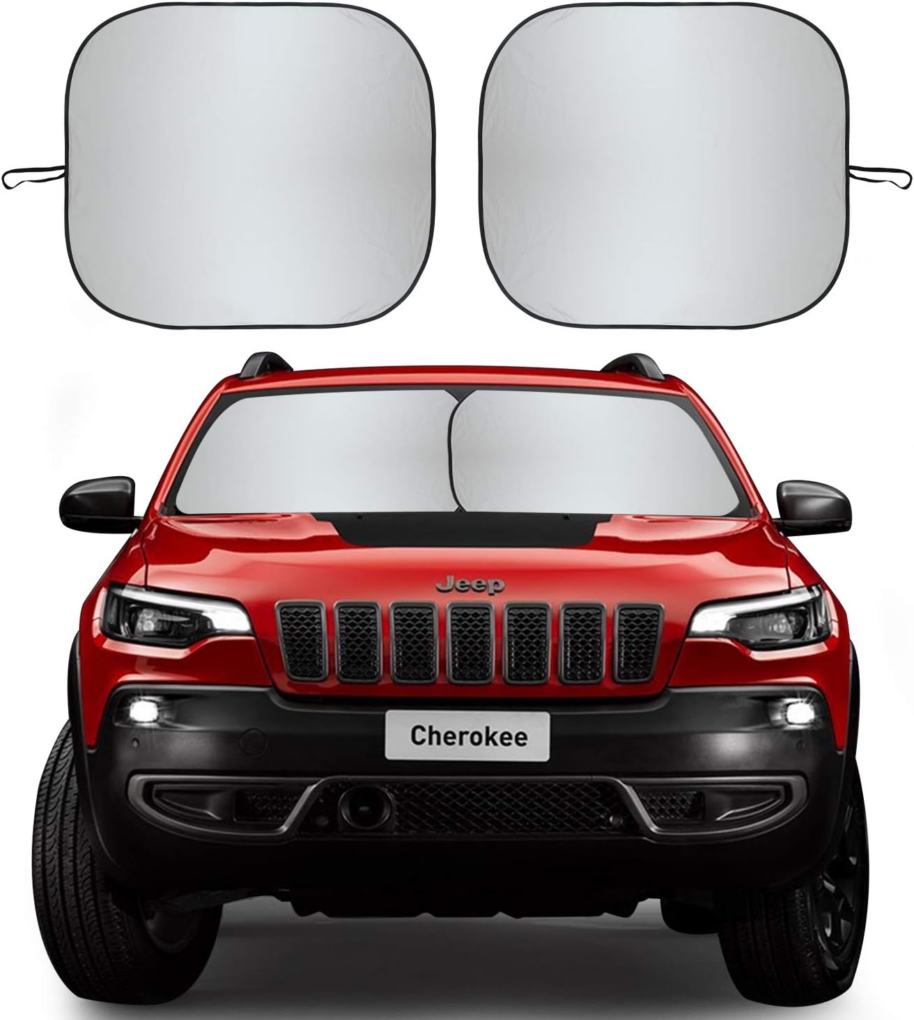 Kribin 2 Pack Car Windshield Sun Shade - 26'' x 30'''' Foldable Sunshade for UV Protection and Heat Reflector - Keep Your Vehicle Cool