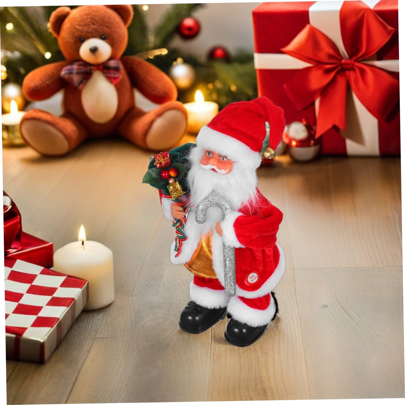 Juguete De Papá Noel Juguetes para La Fiesta Favors De La Fiesta De Navidad Juguete Navideño De Papá Noel Paño