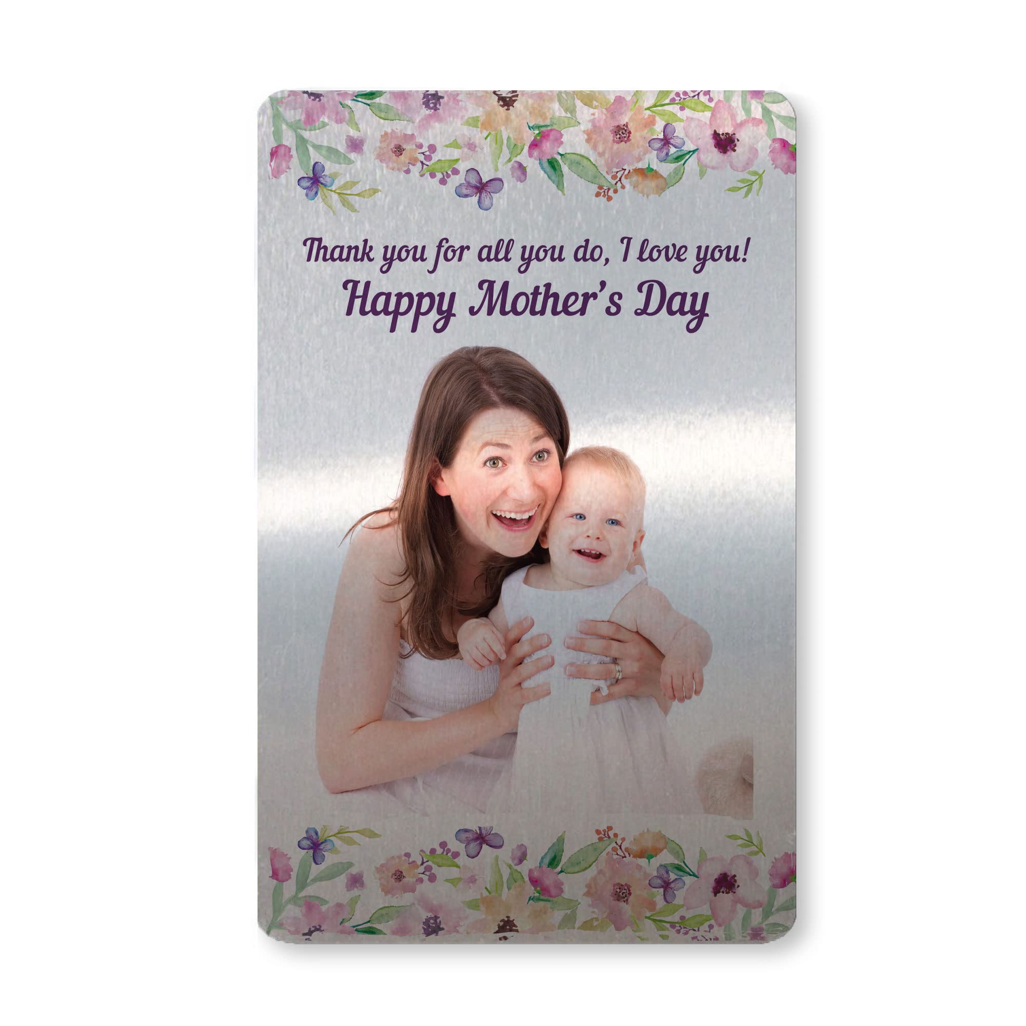 RED OCEAN Metal Mothers Day Card Personalised Photo Gift For Your Mum Mummy Keepsake
