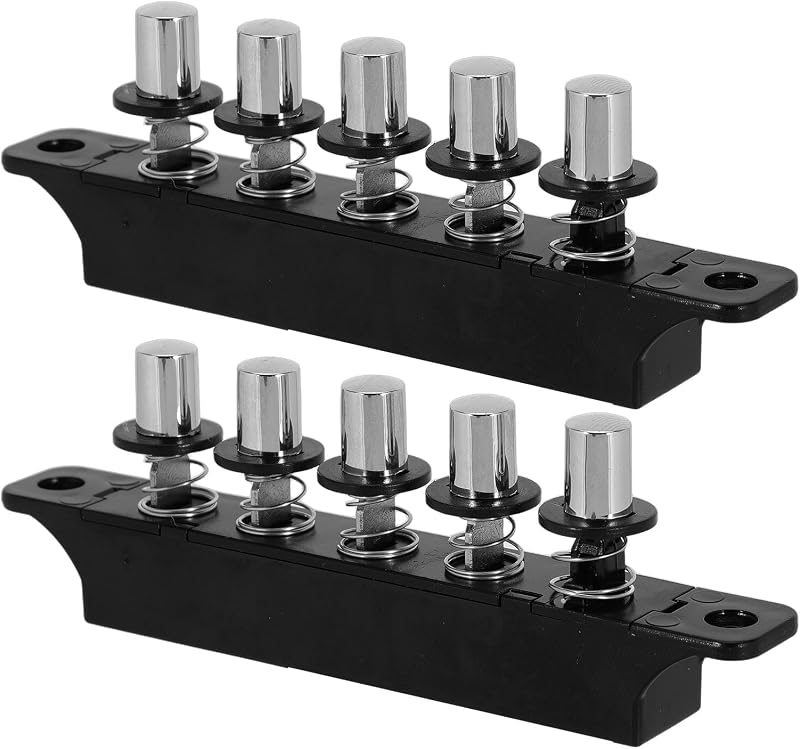 Homoyoyo 2 interruptores de luz para campana extractora - Tablero de control del interruptor de botón pulsador de 5 posiciones - Piezas de repuesto para campana extractora de cocina para electrodomésticos