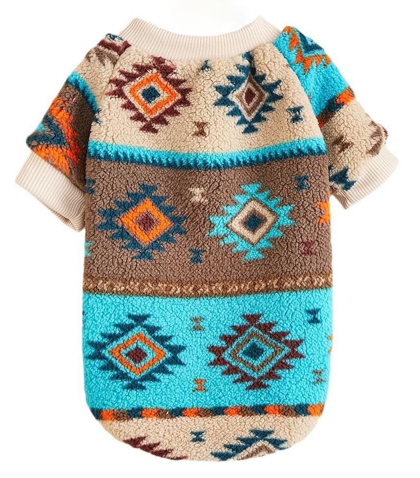 PETANGEL Pack of 2 Argyle Pattern Breathable Round Neck Flannel Fleece Pullover | Winter Shirt for ShishTzu, Poodle, Pug Small Dogs and Cats (Size: XL, Bust: 50 cm, Back Length: 40 cm) (B0BNHWYJ94) Amazon Price History, Amazon Price Tracker