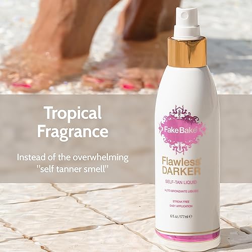 Miniatura 4 de Fake Bake - Líquido autobronceador Flawless Darker  Solución lujosa y de secado rápido que ofrece el hermoso bronceado más oscuro sin rayas de la