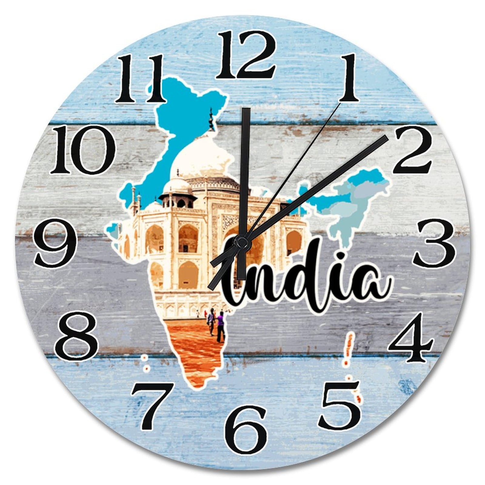 Horloge murale Lndia silencieuse sans tic-tac pour retrouver le sommeil