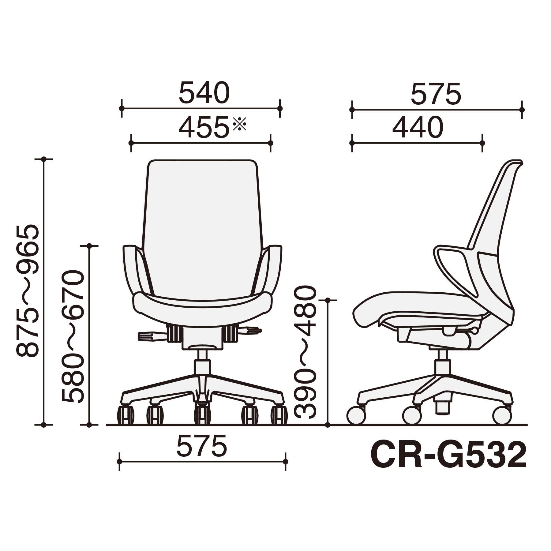 コクヨ オフィスチェア ピコラ CR-G532E1GRT6-W ハイバック