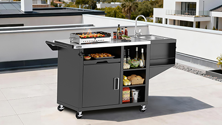 Amazon.com: NUUK Outdoor Grill Cart on Wheel, Pizza Oven Table