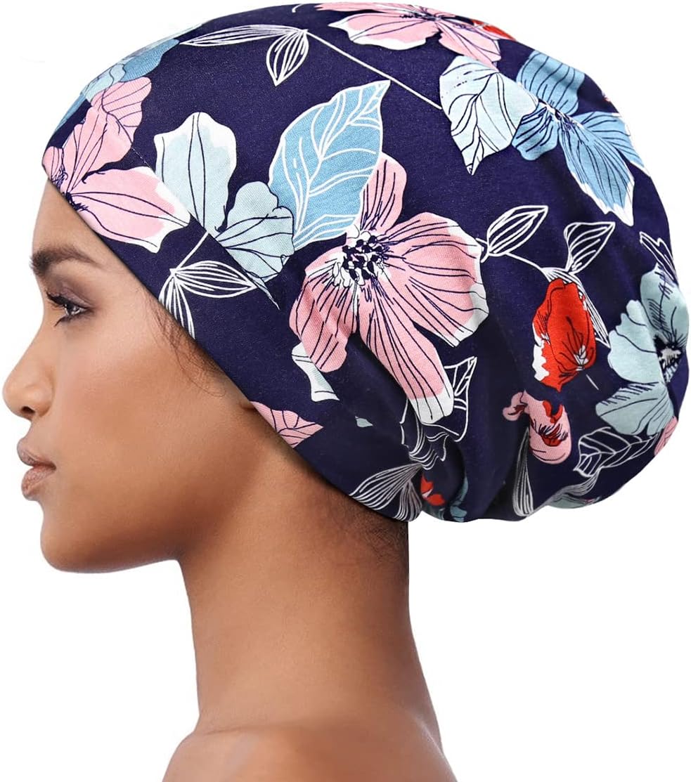 AlnormBlack Girl Sleep Cap Grandma's Multiply Colors Available