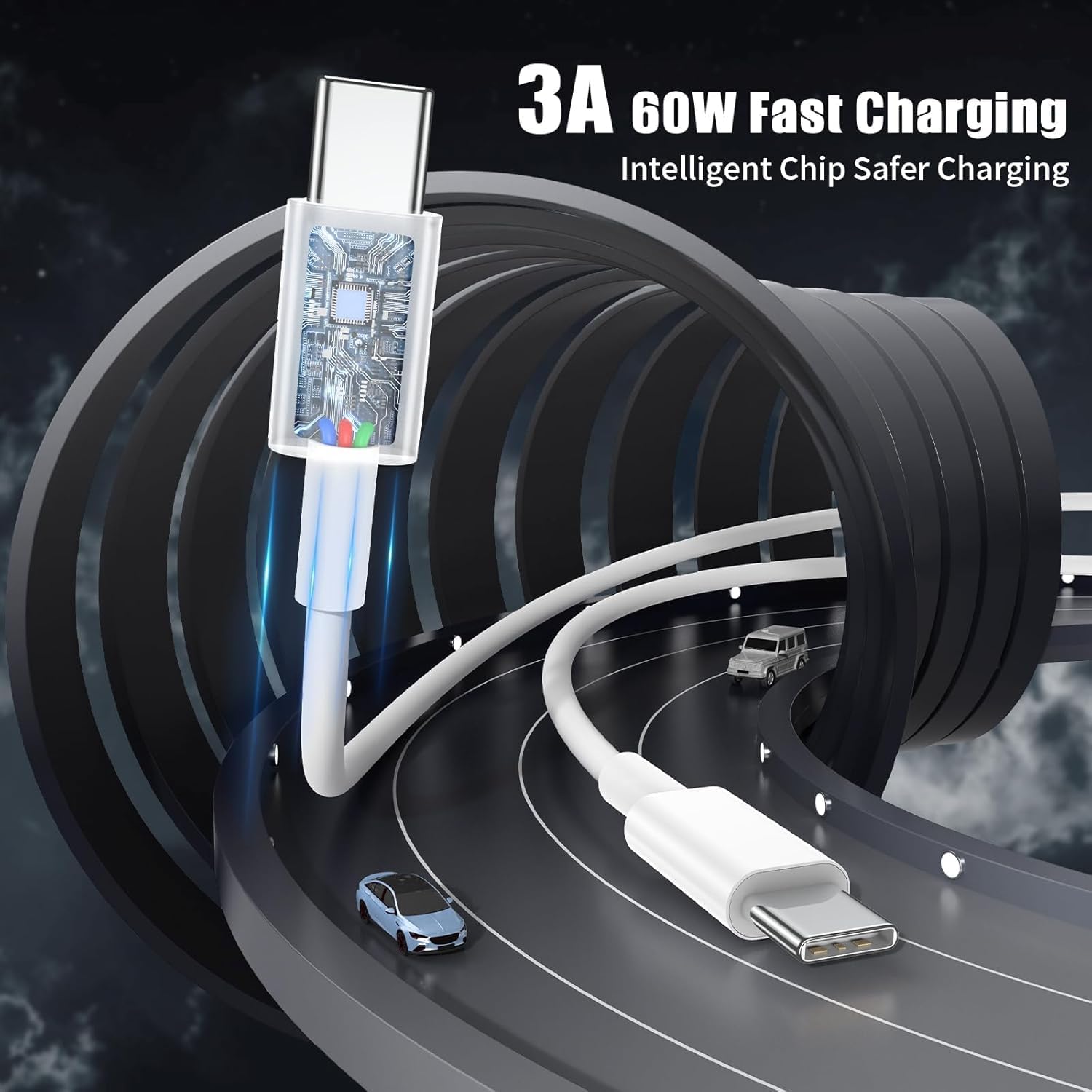 USB-C Wall Charger for iPhone 17 16, 45W 2Port USB-C PD Fast Charging Block with Type- C to C Cable for iPhone17/Pro/ProMax/17Air/16Pro/ProMax/15Plus/15 Pro/iPad/S26Ultra/S25,Kit of 3FT/6FT/10FT