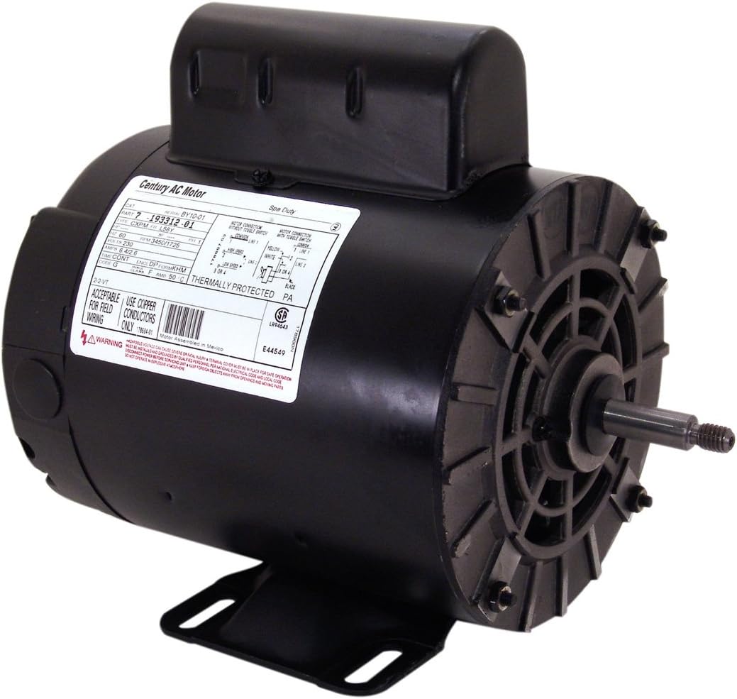 Century UB236 5 8 hp Pool and Spa Pump Motor of Psc 3450/1725 Nameplate RPM 230V 56Y Frame