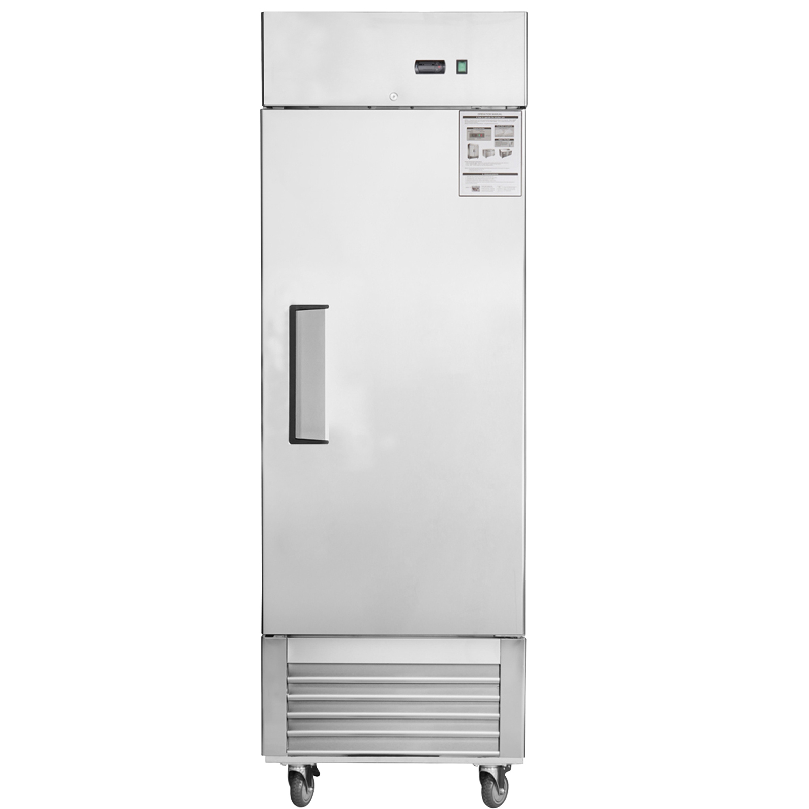 Image of 27 inch W Commercial Refrigerators, 1 Solid Door Stainless Steel Upright Commercial Freezer, Commercial Fridge 18.68 Cu.ft Fan Cooling for Restaurant Kitchens