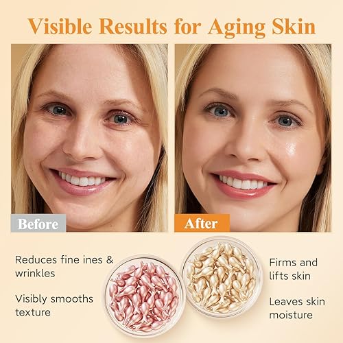 Miniatura 4 de Suero de vitamina C y retinol HKH para la cara - Cápsulas de aceite de vit C con niacinamida para el cuidado antienvejecimiento de la piel -