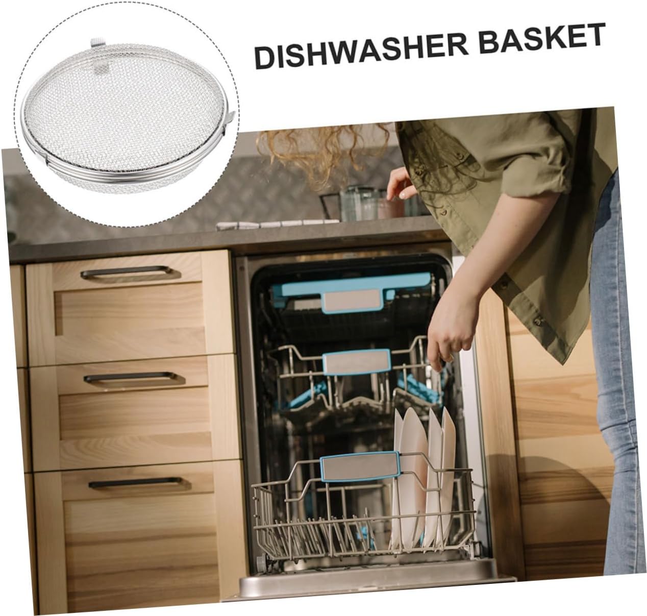 Stainless Steel Dishwasher Basket Large Capacity Pot Pan Organizer for Kitchen Silverware