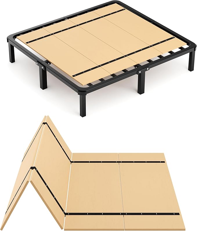 Imperius Foldable Box Spring, Bunkie Board, Bed Support Slats, Bed