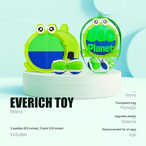 Miniatura 84 de EVERICH - Juego de pelota de lanzamiento y captura mejorado, juegos para interiores y exteriores para niños de 3 a 12 años, juguete de agua