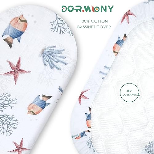 Miniatura 9 de Sábana de moisés de muselina ultrasuave para bebé niña y niño, sábana bajera transpirable de algodón orgánico para moisés estándar de 30 x 16